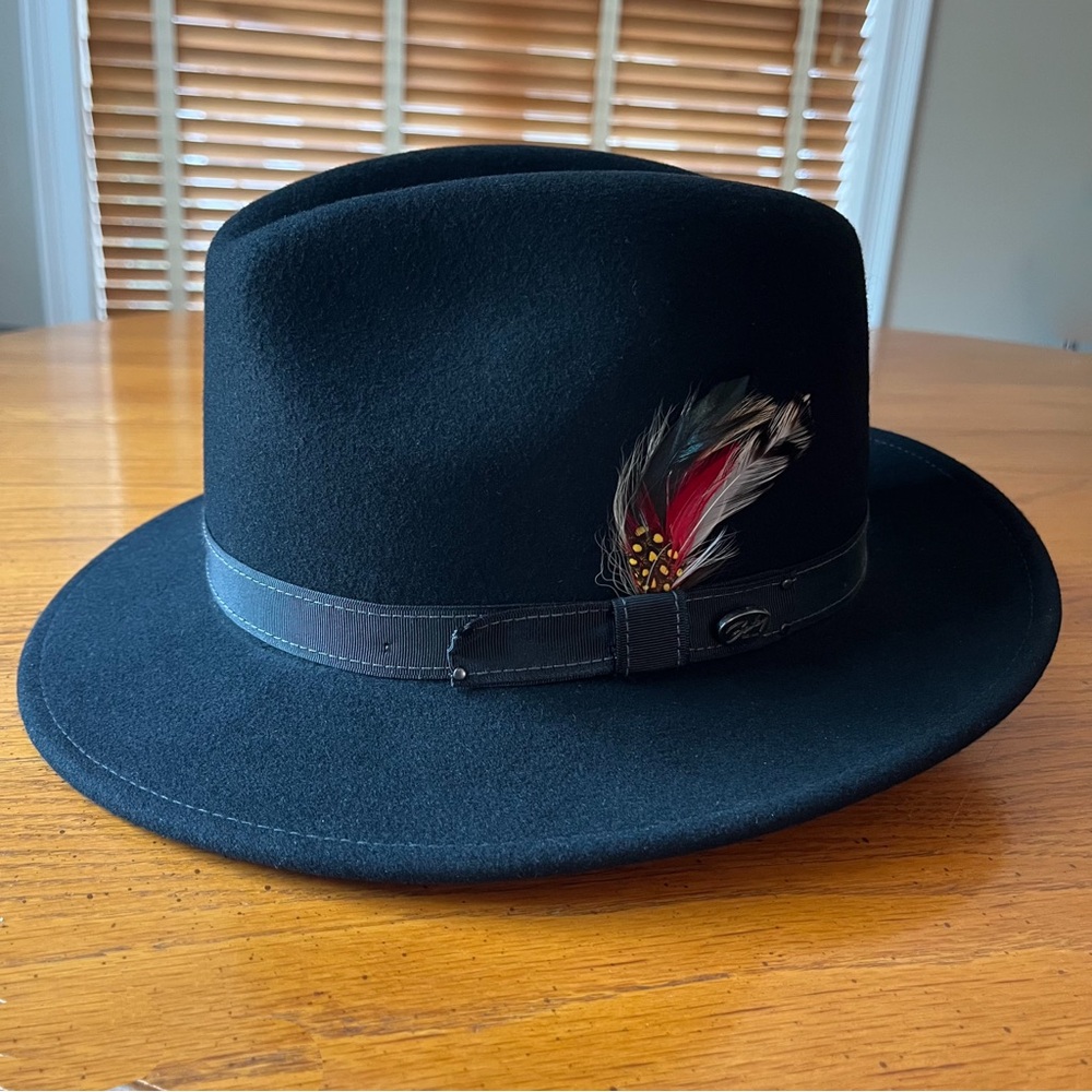 Meyer the Hatter Bailey of Hollywood Black Wool Fedora Hat XL